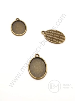 Pandantiv 23x16mm bază bronz antic pentru instalare 18x13mm 1 pachet 10 buc 306828