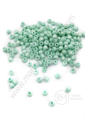 Mărgele de sticlă verzi deschise 4~5x3~5mm gaură 1.3mm 1 pachet 50g 334141
