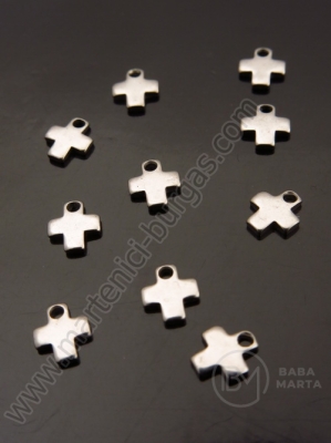 Pandantiv cruce oțel 6x5mm 5 buc 309613