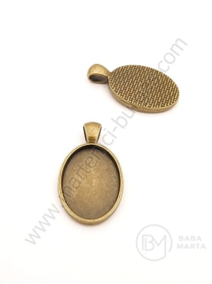 Pandantiv 35x22mm bază bronz antic pentru instalare 25x15mm 1 pachet 3 buc 306822