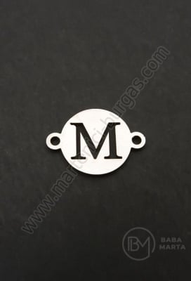 Element de conectare litera M steel 13x18x1mm hole 1.5mm 1 buc 305604