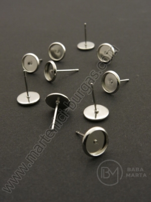 Bază de cercei pentru încrustare 8mm 1 pack 10 pieces 301815
