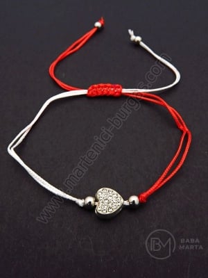 Mărgele metallice Martenitsa cu cristal 1 pachet 12 buc 104173