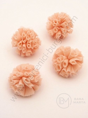Pompom textil ~25mm pearsică 1 pachet 10 buc 461371
