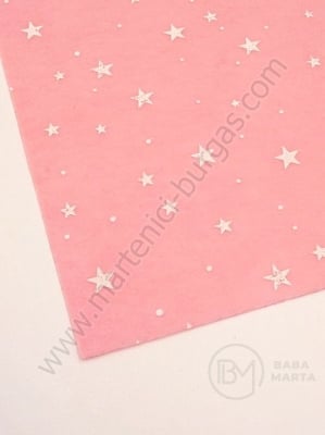 Fetru 1mm A4 20x30cm imprimeu stea roz 1 buc 461434