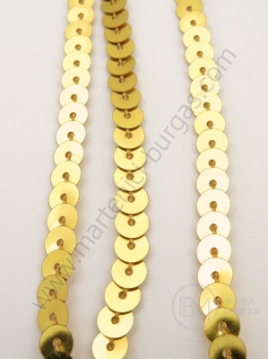 Panglică cu paiete 6mm aurie 1 metru 411035