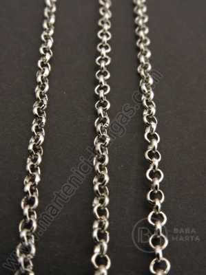 Lanț metalic 2.5x1mm culoare argintie 1 metru 301257