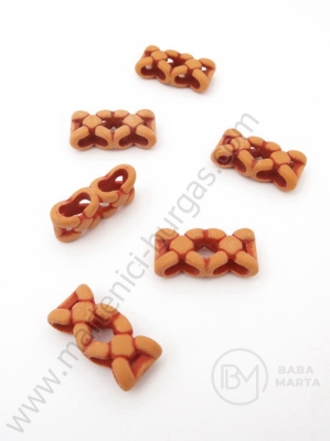Mărgele 10x21x6.5mm imitație lemn 1 pachet 40g ~63 buc 312309