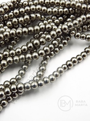 Mărgele de sticlă 3mm gaură 1mm 1wt ~32cm ~ 100buc 343828