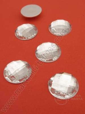 Pietricele acrilice 16mm pentru lipit 20 buc 151170