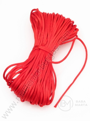 Sfoară de poliester 2mm red lucios 1 bobină ~20 metri 441180