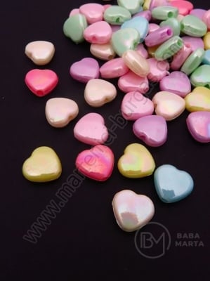 Inimă 12x5mm mix AB arc 1 pachet 40g ~132 buc 312638