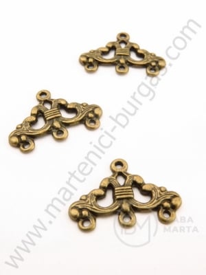 Element de conectare 24x16mm bronz negru 10 buc 308327