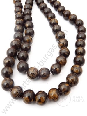 Mărgele de sticlă 10mm pictat 1 bucată 80cm ~85 bucăți 343528