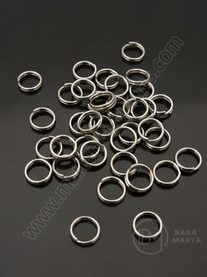 Inel din steel 6mm argintiu doua spirale 1 pachet 100 buc 307697