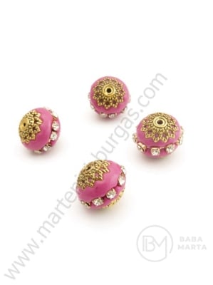 Mărgele Indonezia ~15x~14mm lucrate manual gaură 2mm 1buc 308559