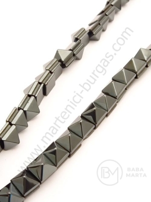 Țepușă de hematit 8x8x8mm, gaură nemagnetică 1mm ~53 buc 1 buc 352321