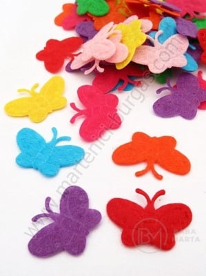 Fetru fluture 22x16x1mm mix 1 pachet 50 buc 181805