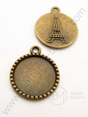 Bază metalică pentru pendantiv 26x22mm bronz antique NF 1 buc 308457