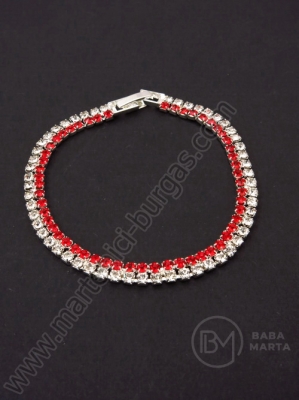 Martenitsa metalică cu cristale 1 pachet 12 buc 105132
