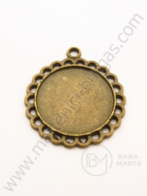 Bază metalică pentru pendantiv 30x26mm bronz antique 1 buc 308454