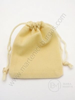 Geantă pentru bijuterii 7x9cm catifea ecru 1 pachet 5 buc 461436