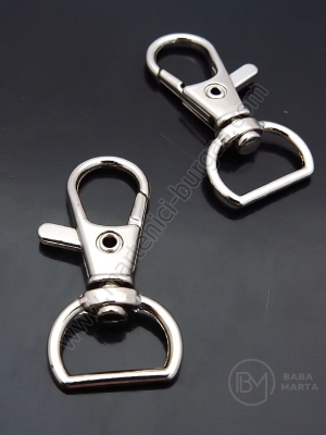 Carabină 37x17mm argintie, orificiu 7x14mm, 5 buc, 301520