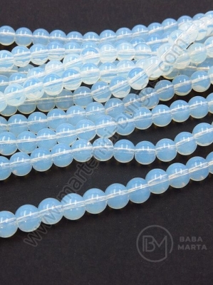 Mărgele de sticlă 6mm, imitație transparentă de opal, gaură 1mm 39cm ~69 buc 1 buc 343838
