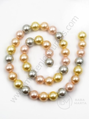 Perle Mallorca 10mm ASORTATE ~40cm ~39buc 1 șir 355060