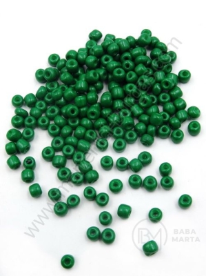 Margine din sticlă verde închis 4~5x3~5mm gaură 1.3mm 1 pachet 50g 334138