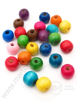 Bilă de lemn 10x9mm Mix 1 pack 40g ~120 buc 321124