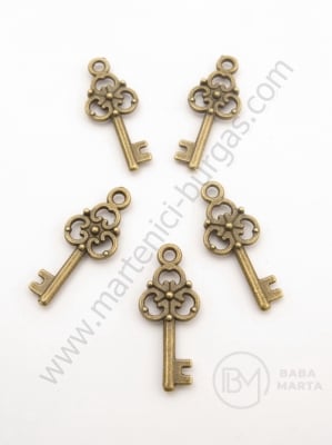 Pandantiv metalic 23x10x2mm culoare bronz antic 10 buc 308810