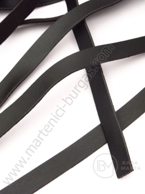 Panglică neagră din piele artificială 10x1.5mm 1 meter 421122
