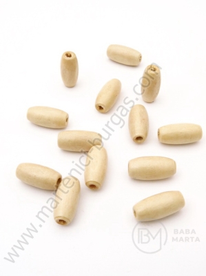 Cilindru din lemn 15x7mm alb natural 1 pachet 40g ~150 buc 321156
