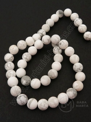 Bilă Howlite albă MAT 8mm ~47 buc 1 buc 352435