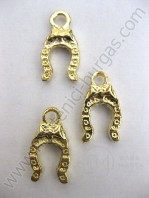 Potcoavă metalică, aurie 18x10mm. 1 buc. 9558