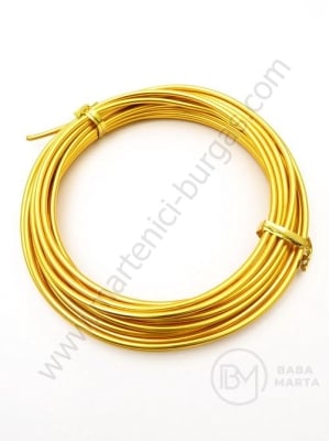 Sârmă de aluminiu 2,5 mm culoare aurie 1 pachet ~5 metri 141212