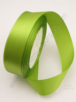 Panglică satinată verde 25mm ~22 meters 451099