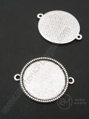 Element de conectare 34x27.5x2mm base de montare argintie 25mm 1 paquet 5 pcs 306201