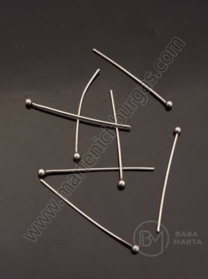 Element de conectare 30x0.7mm OȚEL (304) argint 20 buc 307032