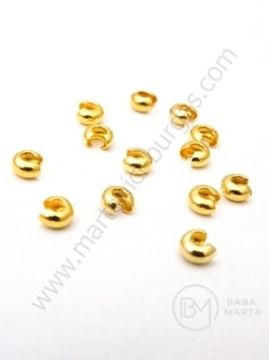 Dop cu încuietoare 3x2mm culoare aurie gaură 1.3mm 1 pachet 50 buc 301916