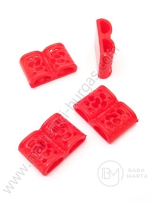 Margele 20x14x6mm, gaură roșie 6x2.5mm, 1 pachet 40g ~52 buc 312328