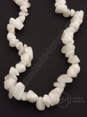 Collier piatra naturală cuarț alb 5-7mm 85cm 1 buc 355162