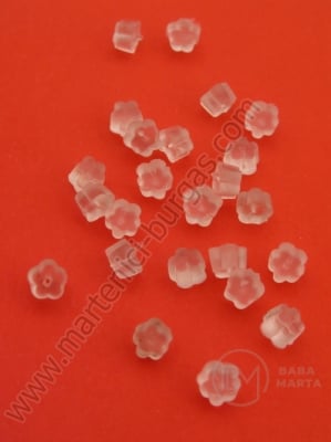 Dop de cercei din silicon 5x3mm, forme de floare, 100 pcs. 301176