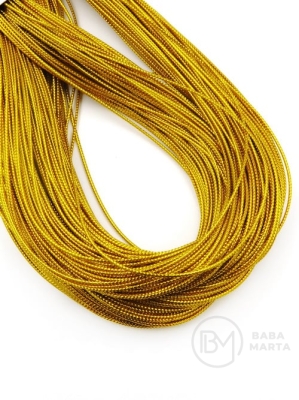 Împletit lamé culoare aurie 1.5mm 1 bobină ~100m 441427