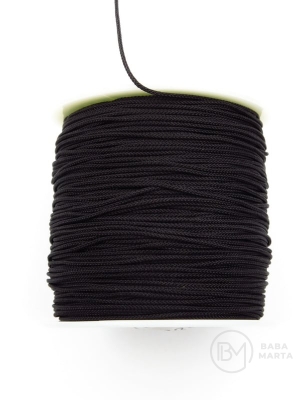 Cordon din poliester negru ~0.8 mm ~100 metri 441433