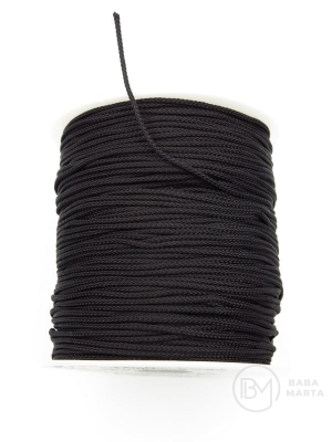 Cordon din poliester negru ~1.5 mm ~150 metri 441439