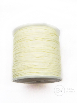 Cordon de poliester ~0.8mm culoare ecru ~125 metri 441452