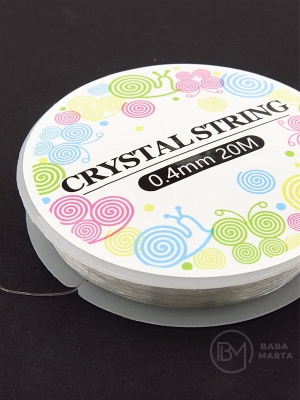 Cordon transparent din silicon de 0.4 mm. elastic ~20 metri 441455