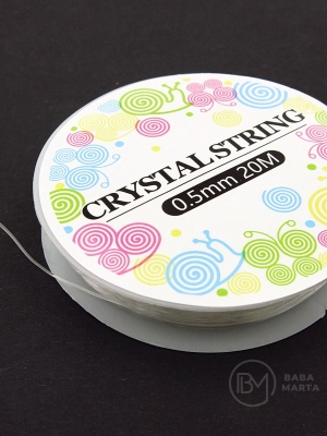Cordon transparent din silicon de 0.5 mm. elastic ~20 metri 441456